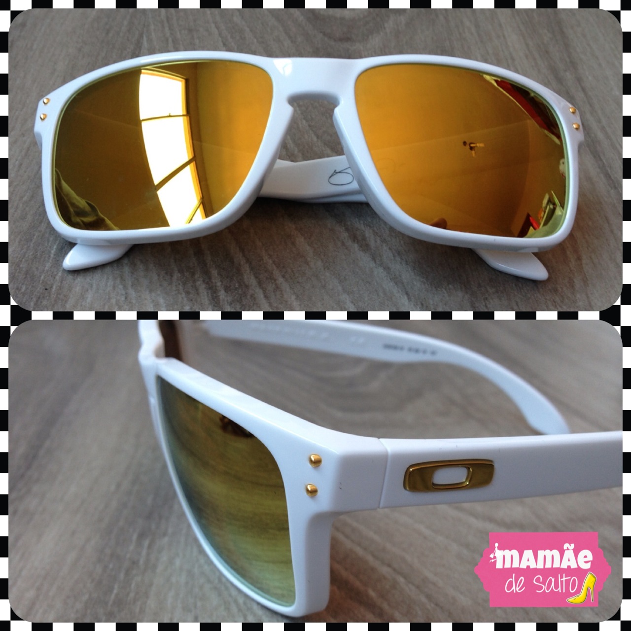 óculos de sol oakley branco lente espelhada blog mamãe de salto ===> todos os direitos autorais reservados para blog Mamãe de Salto