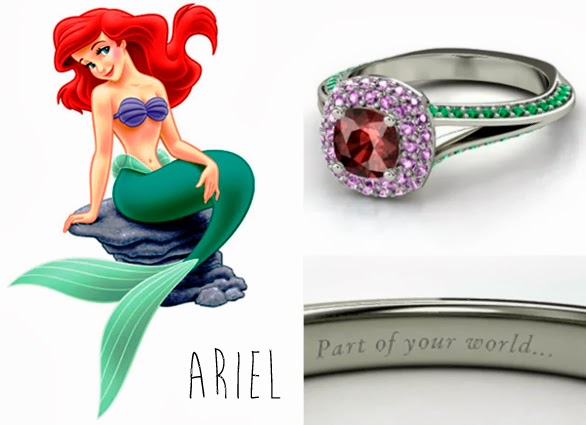 blog Mamãe de Salto aliança inspirada nas princesas da Disney Ariel